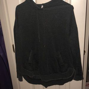 Grey pull over hoodie